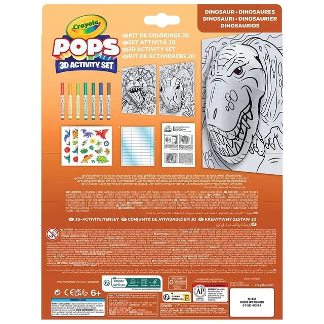 Crayola Pops 3D Activity Set - Dinos - Laadlee