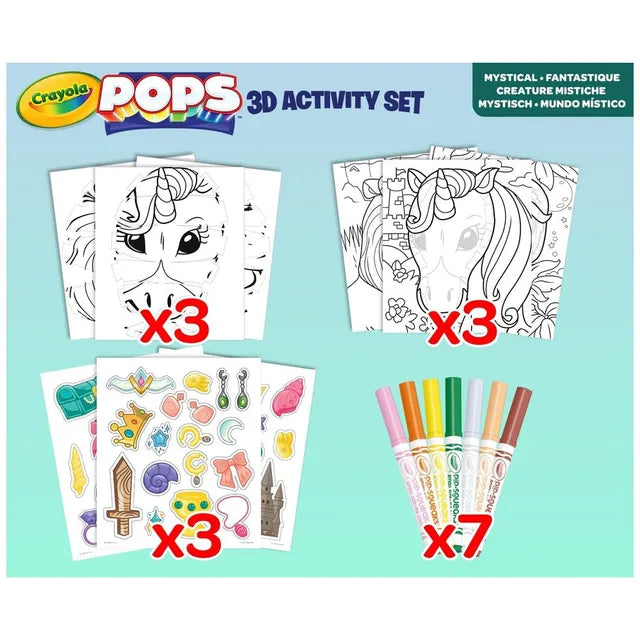 Crayola Pops 3D Activity Set - Mystical - Laadlee