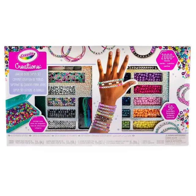Crayola Creations Personalized Bracelet Making Kit - 2000 Beads - Laadlee