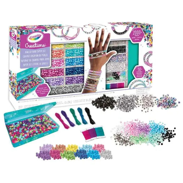 Crayola Creations Personalized Bracelet Making Kit - 2000 Beads - Laadlee