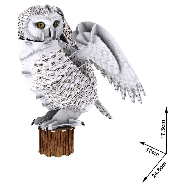 Cubicfun Ngeo 3D Puzzle Snowy Owl - 62Pcs