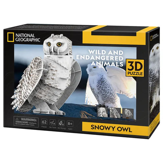 Cubicfun Ngeo 3D Puzzle Snowy Owl - 62Pcs