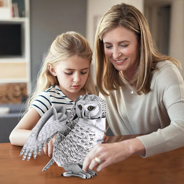 Cubicfun Ngeo 3D Puzzle Snowy Owl - 62Pcs