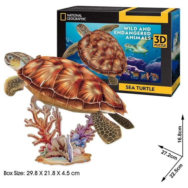 Cubicfun Ngeo 3D Puzzle Sea Turtle - 31Pcs