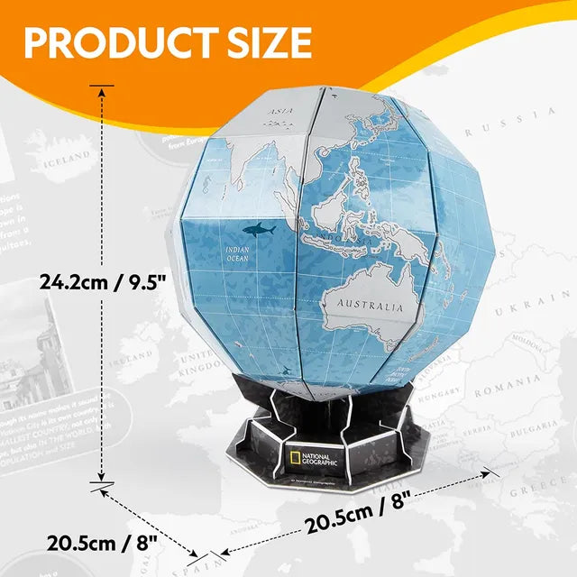 Cubicfun Ngeo 3D Puzzle Scratch Globe - 31Pcs