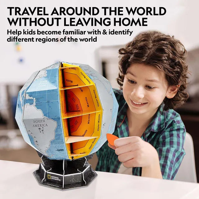 Cubicfun Ngeo 3D Puzzle Scratch Globe - 31Pcs