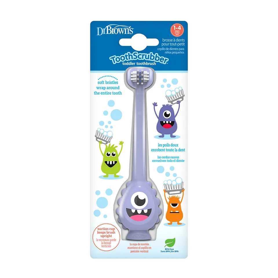 Dr. Brown's ToothScrubber Monster Toddler Toothbrush - Purple