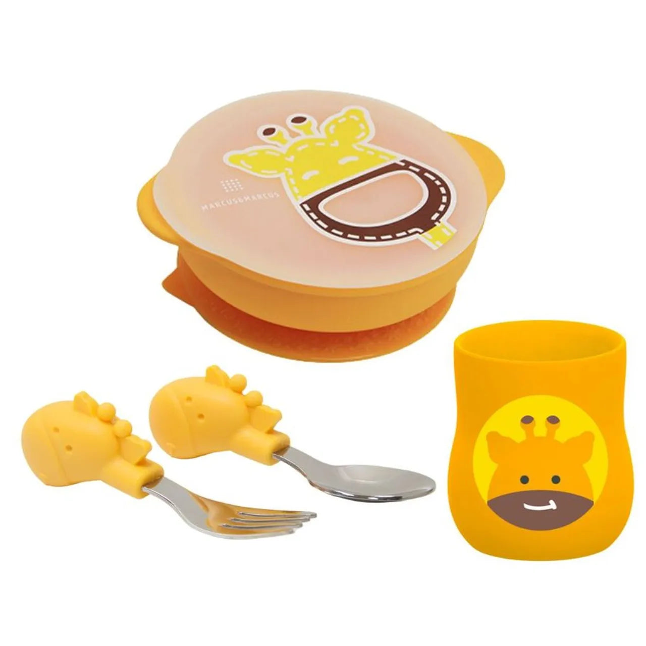 Marcus & Marcus - Silicone Toddler First Self Feeding Set - Lola - Laadlee