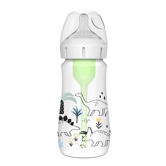 Dr. Brown's Wide Neck Anti-Colic Options+ Baby Bottle - Multi Dinosaurs - 270 ml