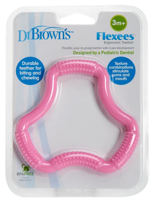 Dr. Brown's A-Shaped Teether "Flexees" - Pink