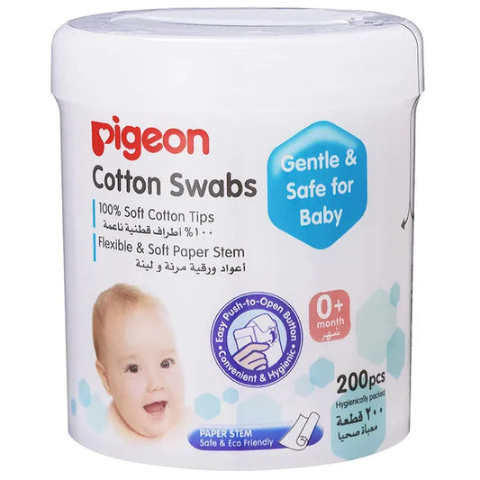 Pigeon Cotton Swabs Soft Paper Stem - 200Pcs