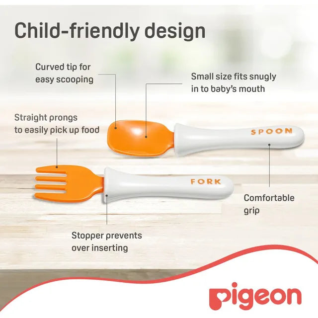 Pigeon Do-It-Myself Spoon & Fork Set - Multicolor