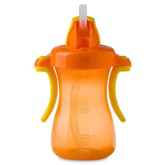 Pigeon Petite Straw Bottle Hanging Type Orange - 150ml