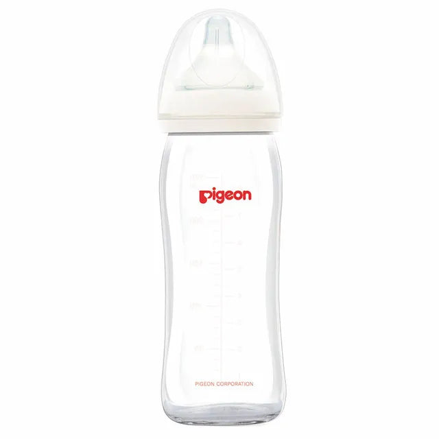 Pigeon Softouch Wide Neck Glass Bottle - 240ml