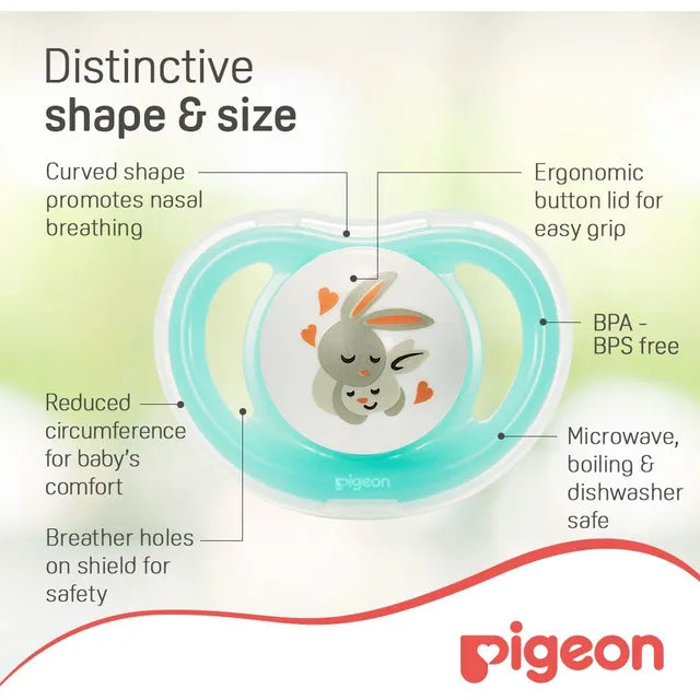 Pigeon Mini Light Pacifier Unisex  S - Rabbit