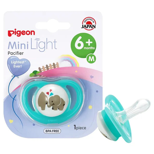 Pigeon Mini Light Pacifier Unisex M -Elephant