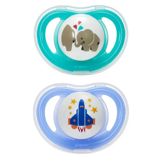 Pigeon Mini Light Pacifier Twin Boy M - Pack of 2