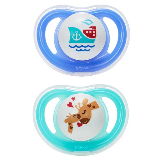 Pigeon Mini Light Pacifier Twin Boy L - Pack of 2