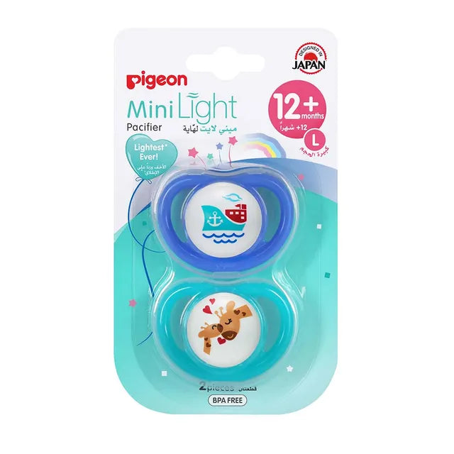 Pigeon Mini Light Pacifier Twin Boy L - Pack of 2