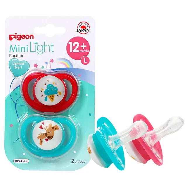 Pigeon Mini Light Pacifier Twin Girl L - Pack of 2