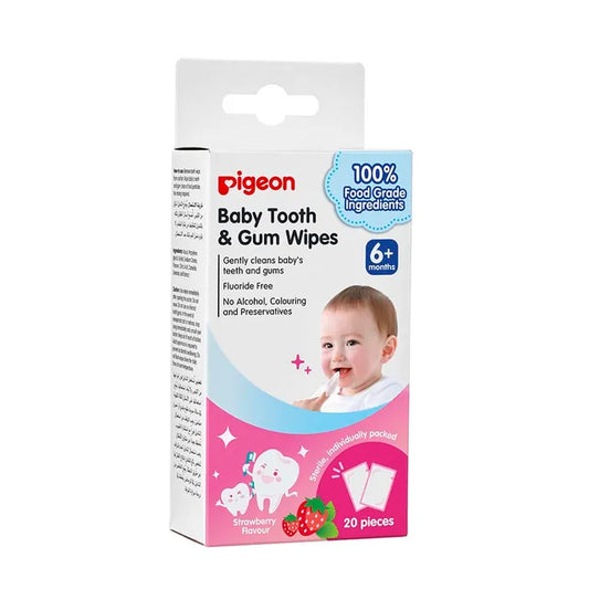 Pigeon Baby Tooth & Gum Wipes 20 Sheets - Strawberry