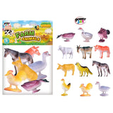 Power Joy Animal Worldz Farm Animal Figurine 4inch - 6pcs Assorted