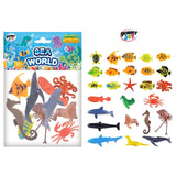 Power Joy Animal Worldz Sea World Figurine 2 inch - 10pcs Assorted