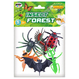 Power Joy Animal Worldz Insects Figurine 4 inch - 6pcs Assorted