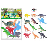 Power Joy Animal Worldz Dinosaur Figurine 4inch - 6pcs Assorted