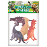 Power Joy Animal Worldz Dinosaur Figurine 6inch - 4pcs Assorted