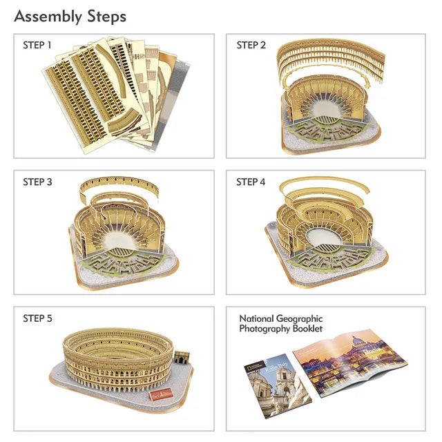 Cubicfun Ngeo 3D Puzzle The Colosseum - 131Pcs