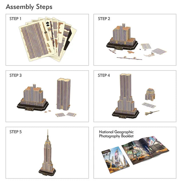 Cubicfun Ngeo 3D Puzzle Empire State Building - 66Pcs