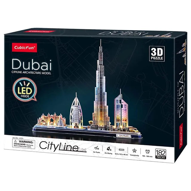 Cubicfun 3D Puzzle Cityline Dubai Uae - 182Pc