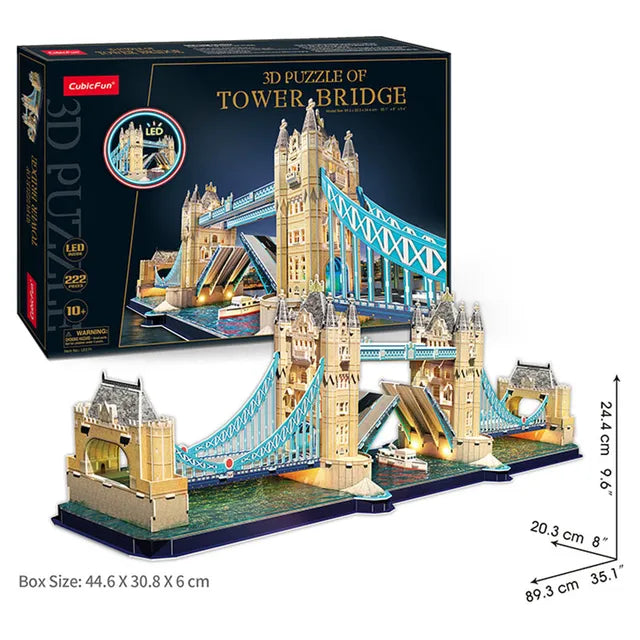 Cubicfun 3D Puzzle Led Tower Bridge - 222Pcs