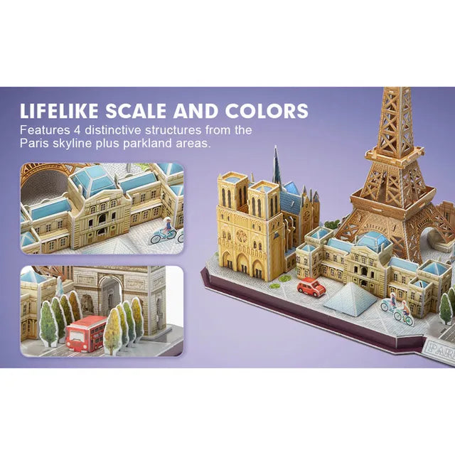 Cubicfun 3D Puzzle Cityline Paris - 114Pcs