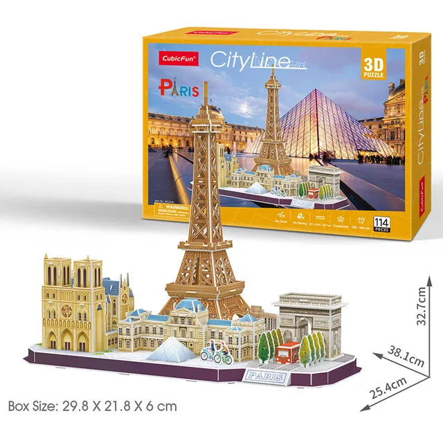 Cubicfun 3D Puzzle Cityline Paris - 114Pcs