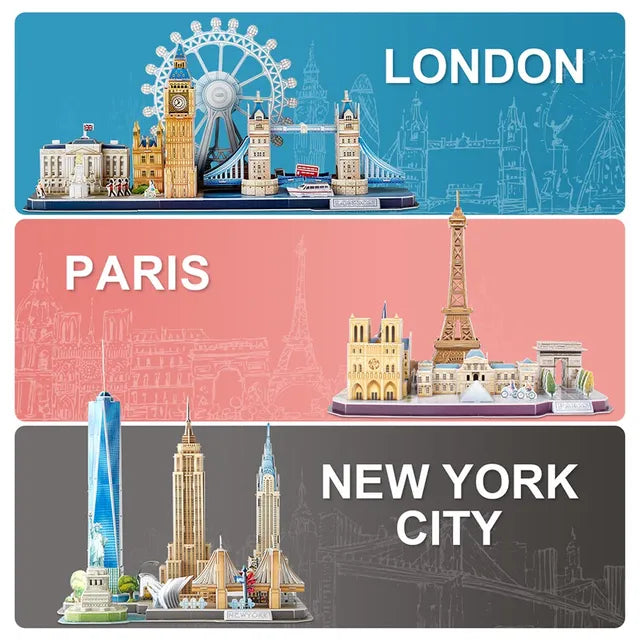 Cubicfun 3D Puzzle Cityline Paris - 114Pcs