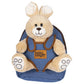 Babies Basic Bag with Detachable Teddy - Cream & Blue