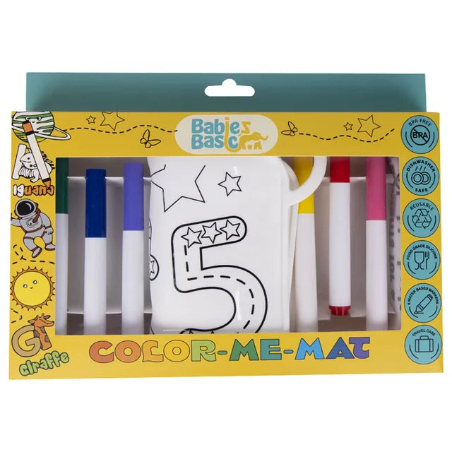 Babies Basic Colouring Mat with Pens And Travel Case - Number Design