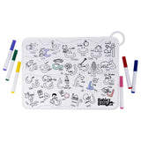 Babies Basic Colouring Mat with Pens And Travel Case - Arabic Alphabet Design