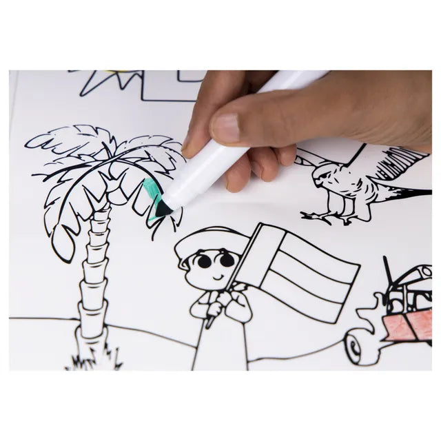 Babies Basic Colouring Mat with Pens And Travel Case - Dubai Design