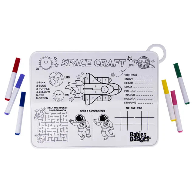 Babies Basic Colouring Mat with Pens And Travel Case - Game Design