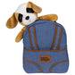 Babies Basic Bag with Detachable Teddy - Blue & Light Brown