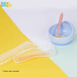 Babies Basic Spoon Set with Travel Case Pack of 2 - Orange & Pink - Large