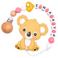 Babies Basic Customized Bear Pacifier Clip - Yellow