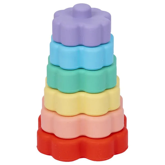 Babies Basic Silicone Stacking Cup - Flower Pastel