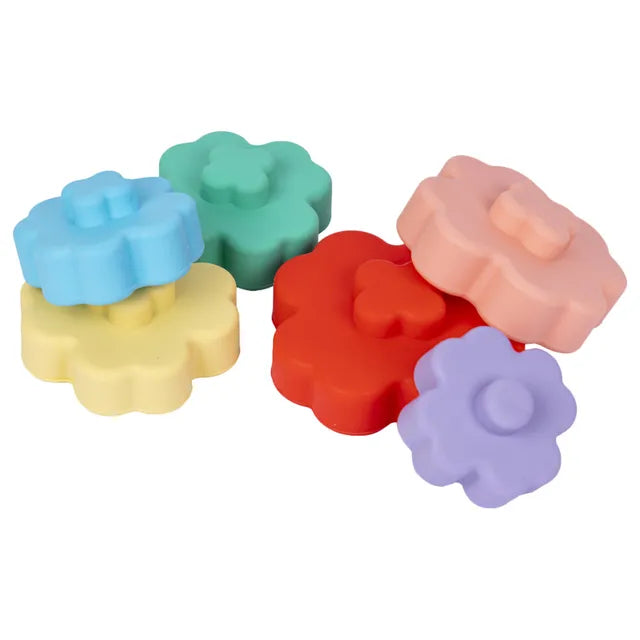 Babies Basic Silicone Stacking Cup - Flower Pastel