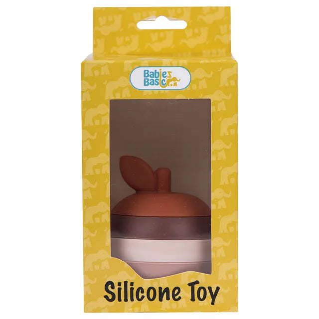 Babies Basic Silicone Stacking Toy - Apple