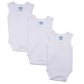 Babies Basic Sleeveless Romper Bodysuit Pack of 3 - White