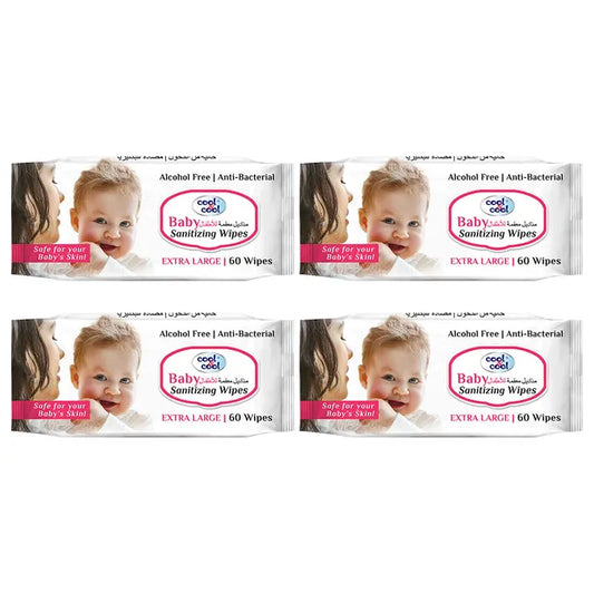 Cool & Cool Baby Sanitizing Wipes Pack of 4 - 240pcs